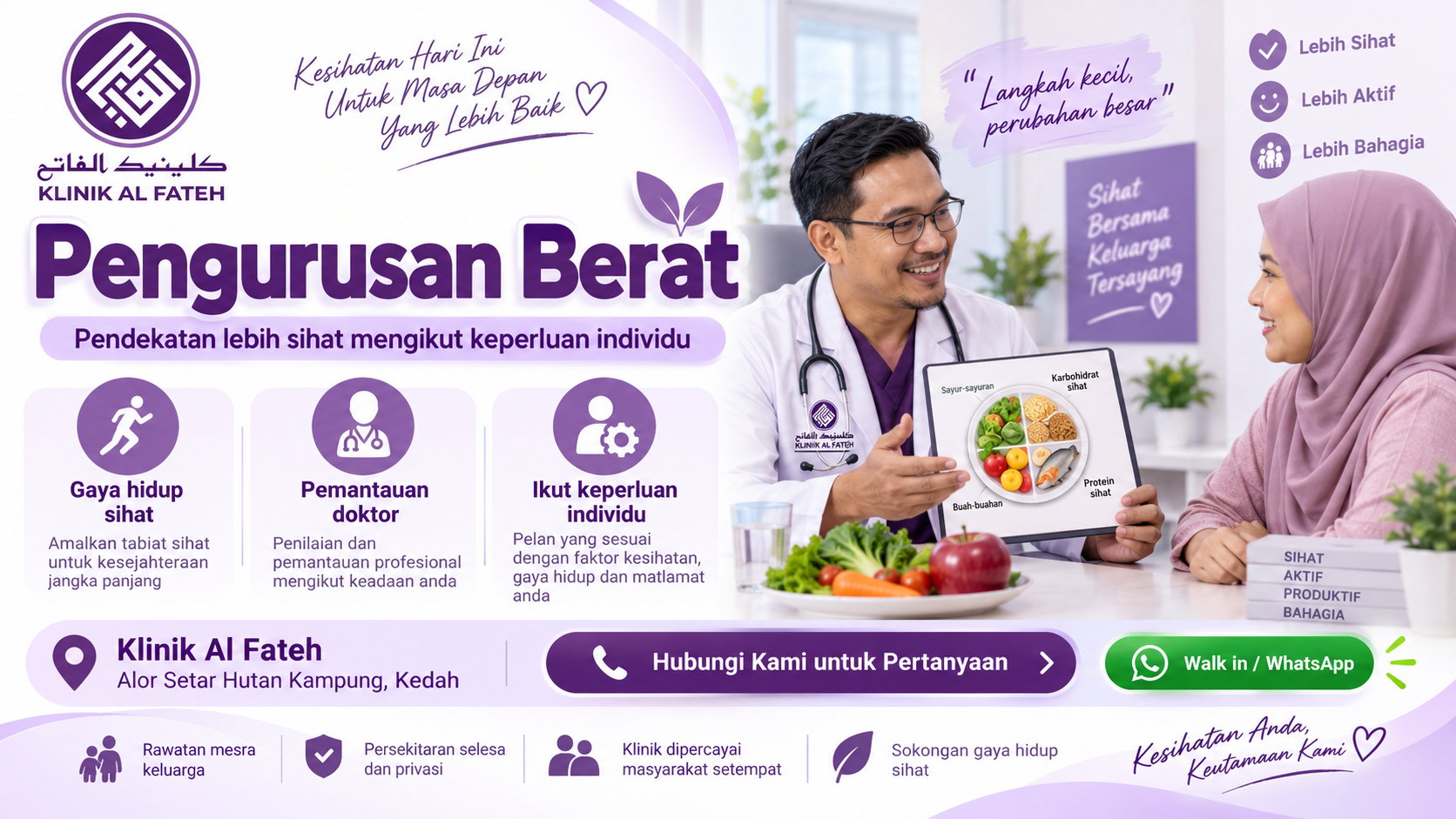 Rawatan Kurus dan Pengurusan Berat Badan di Klinik Al Fateh Hutan Kampung